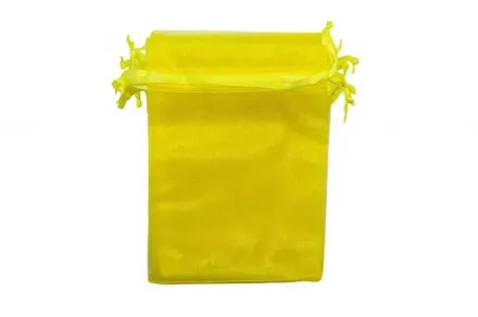 Жовті мішечки з органзи 9×12 упаковка 100 шт