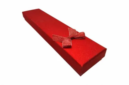 Коробка для браслета Блиск червоний 21×5 упаковка 12 шт