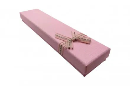 Подарункова коробка для браслета Фатин рожева 21×5 12 шт