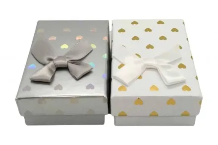 Подарункові коробки для біжутерії Серця 2 кольори 8x5 24 шт