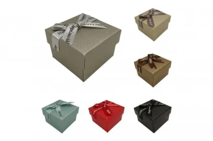 Подарункові коробки Happy 5×5 см 6 кольорів mix2 24 шт