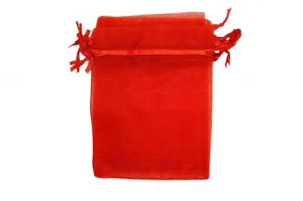 Червоні мішечки з органзи 9×12 упаковка 100 шт
