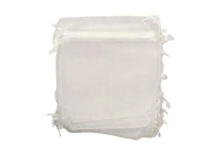 Білі мішечки з органзи 9×12 упаковка 100 шт