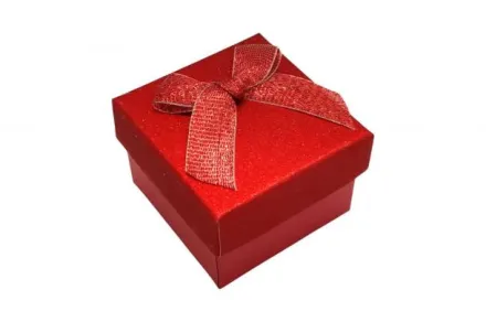 Коробка для каблучки Блиск червоний 5×5 упаковка 24 шт