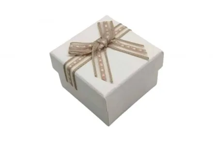 Подарункова коробочка для обручок Фатин білі 5x5 24 шт