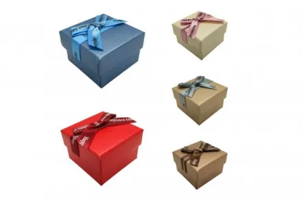 Подарункові коробки Happy 5×5 см 5 кольорів 24 шт