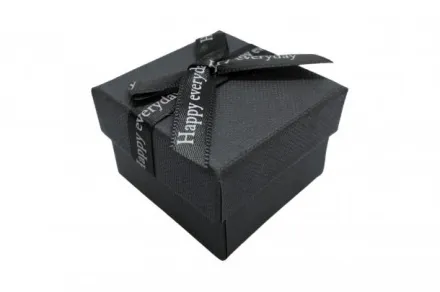 Подарункові коробки Happy 5×5 см для каблучки чорні 24 шт
